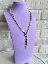 XL Serpent Lariat Silver