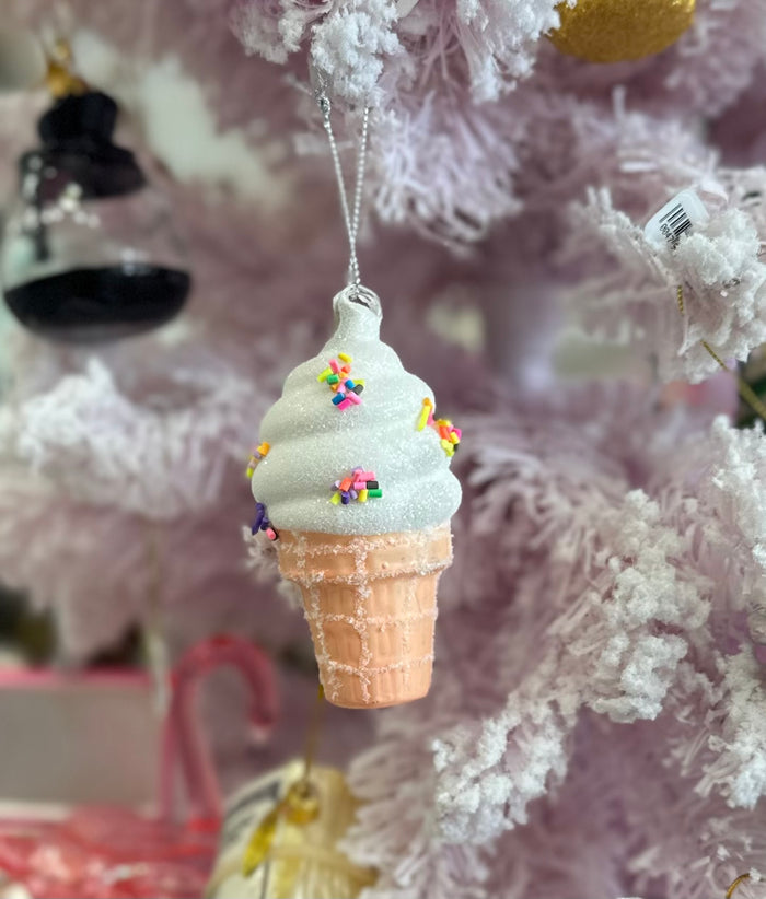 Soft Serve Ice Cream Cone Ornament