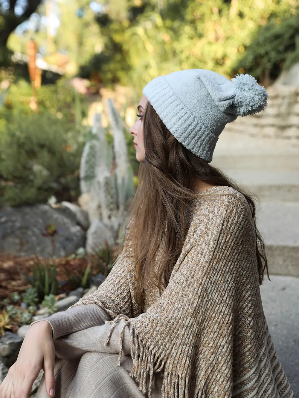 Cozy Boucle Pom Beanie