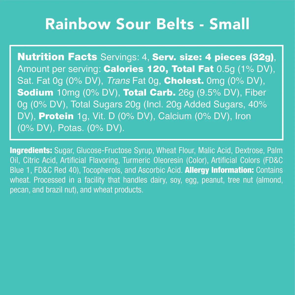 Rainbow Sour Belt Candy