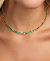 Emerald Baroness Tennis Necklace