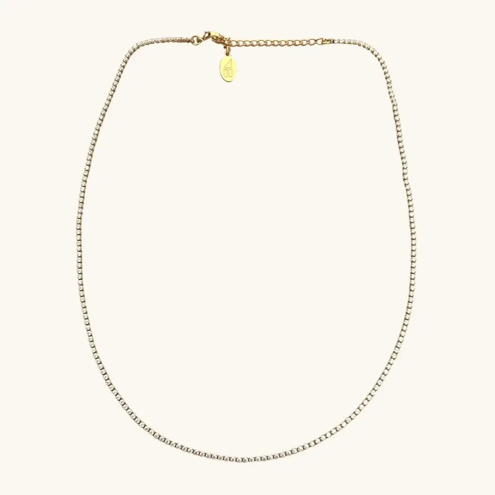 Micro Tennis Necklace- Waterproof