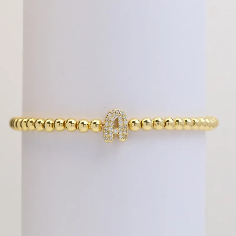 Pave Stretch Initial Bracelet