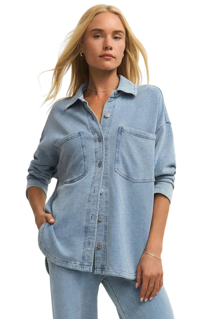 All Day Knit Denim Jacket Ocean Air Indigo
