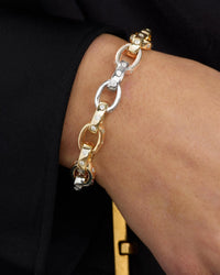 Ashley Chain Link Bracelet in Two Toned
