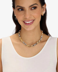 Ashley Chain Link Necklace in Two Toned