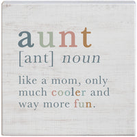 Aunt Definition Small Talk Sign