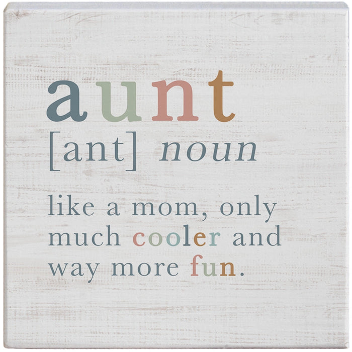 Aunt Definition Small Talk Sign