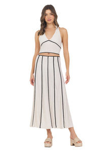 Earthy Sand Linen Blend Maxi Skirt-FINAL SALE