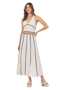 Earthy Sand Linen Blend Halter Top-FINAL SALE