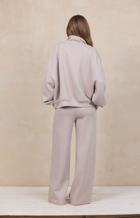 Heather Oatmeal Cloud Fleece Quarter Zip