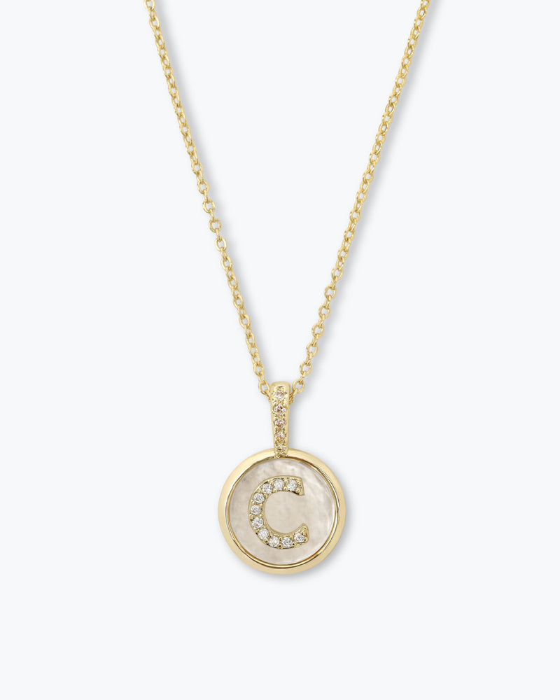 Baby Love Letters Medallion Necklace