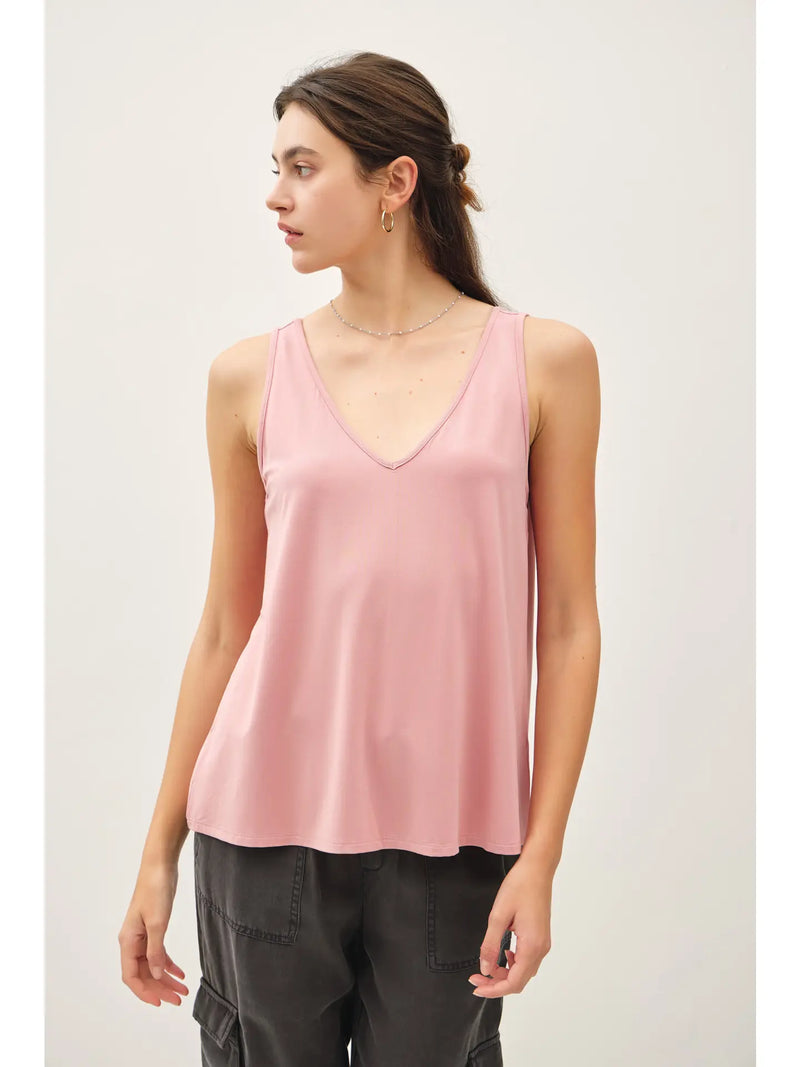 Bamboo V Neck Tank-FINAL SALE