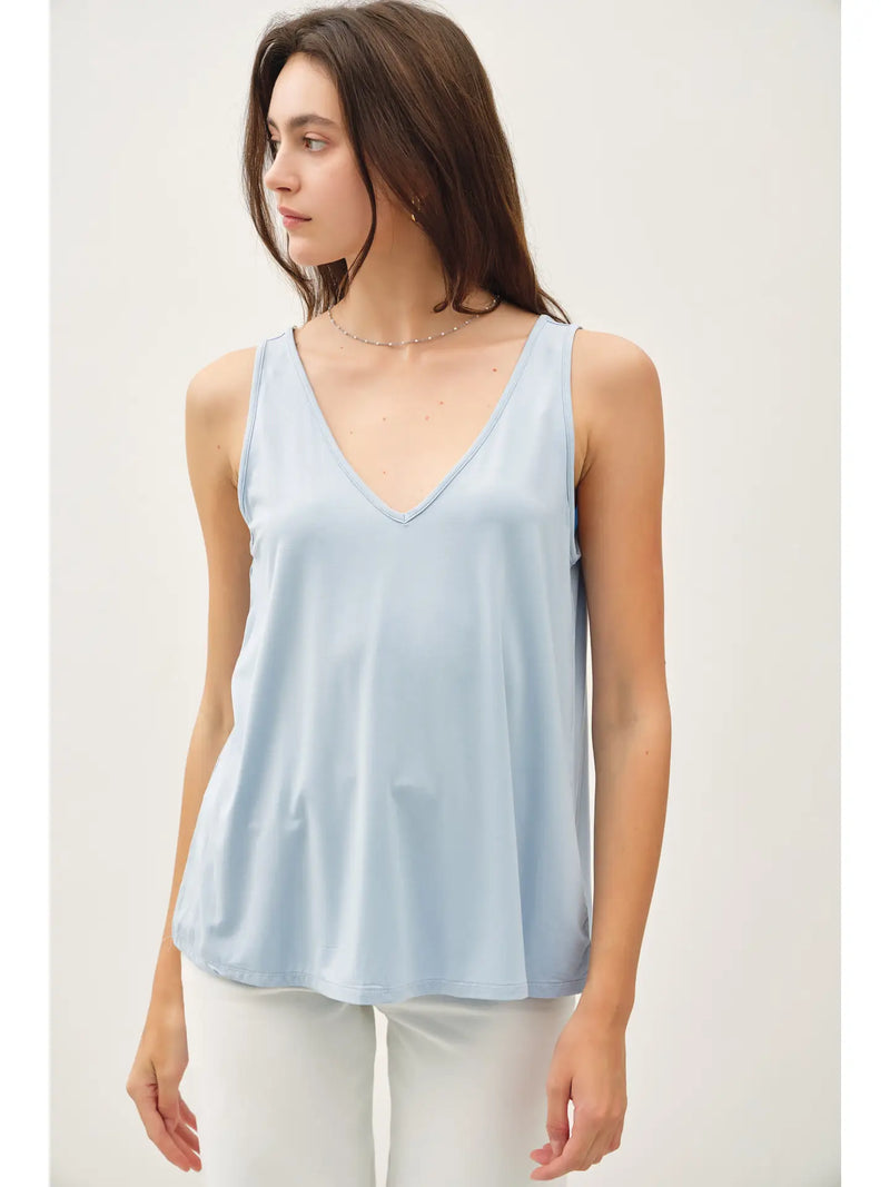 Bamboo V Neck Tank-FINAL SALE