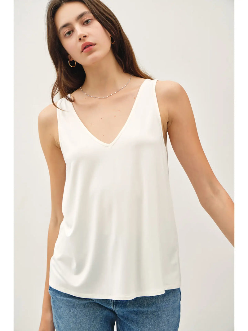 Bamboo V Neck Tank-FINAL SALE