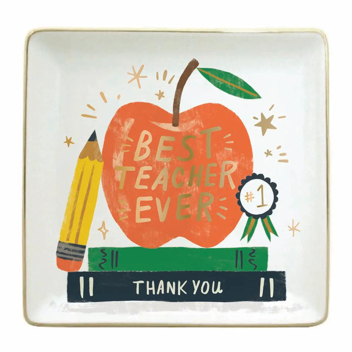 Ceramic Trinket Tray Best Teacher Ever