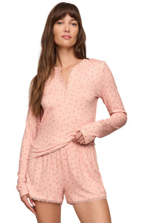 Better Off Ditsy Long Sleeve Top Rosewater
