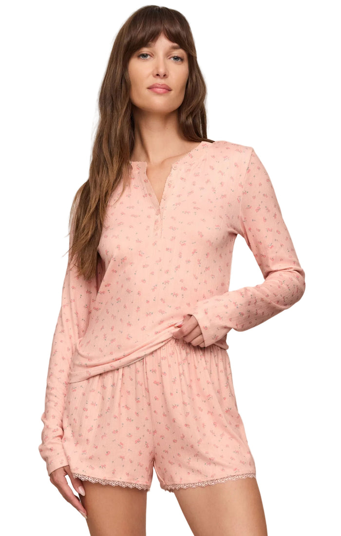 Better Off Ditsy Long Sleeve Top Rosewater