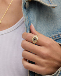 Black Evil Eye Ring