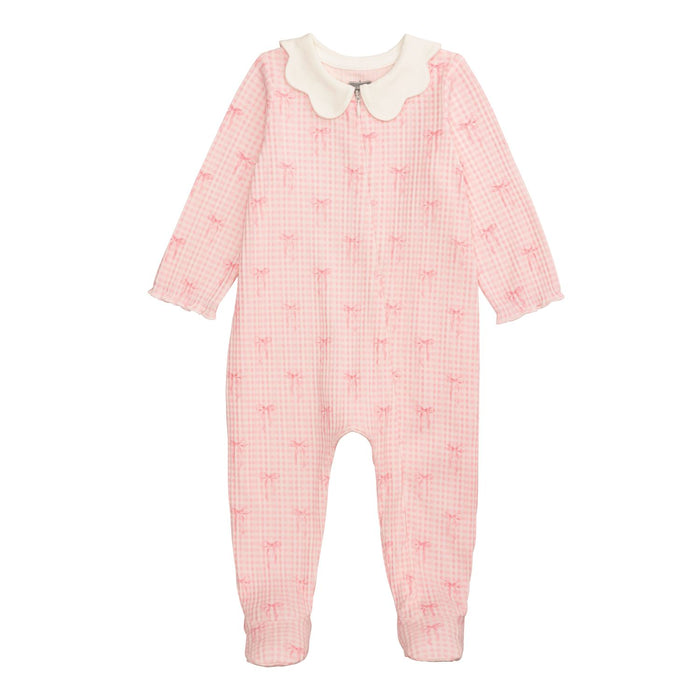 Bows Pink Scallop Sleeper