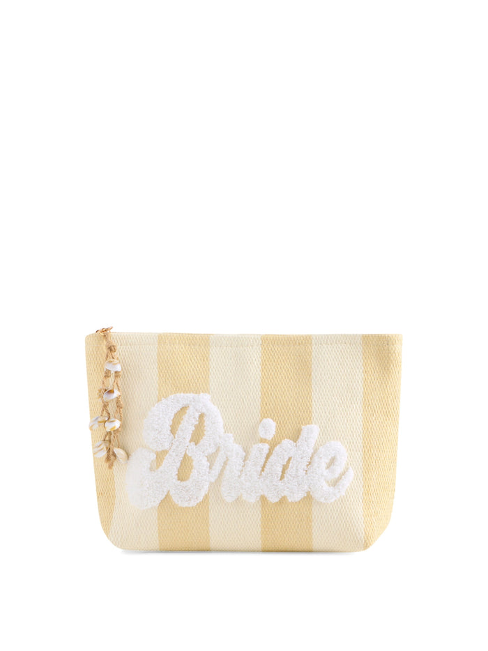 Bride Stripe Zip Pouch