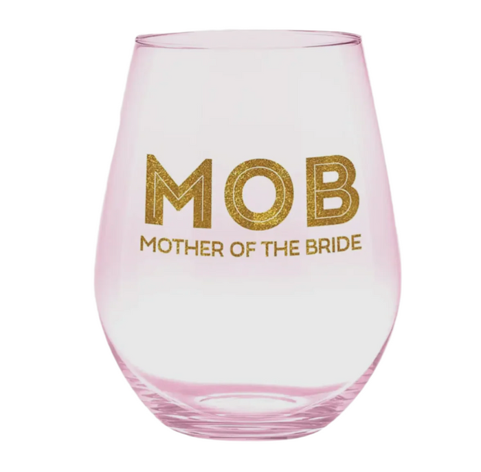 Mother of the bride wineglass