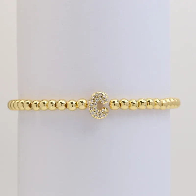 Pave Stretch Initial Bracelet