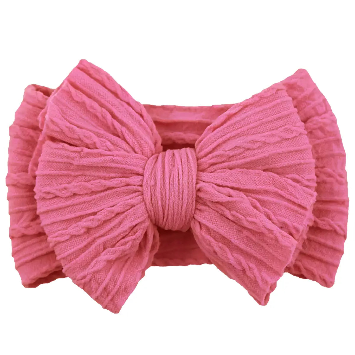 Cable Bow in Vibrant Rose