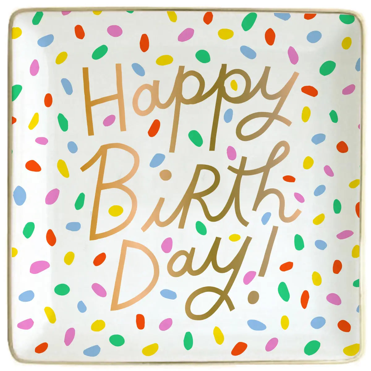 Ceramic Trinket Tray Happy Birthday
