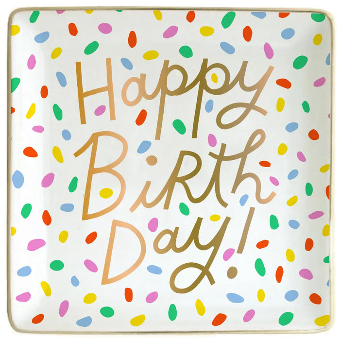 Ceramic Trinket Tray Happy Birthday