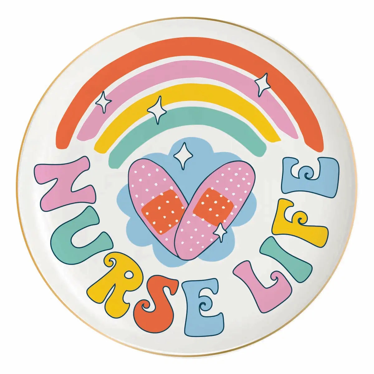 Ceramic Trinket Tray Nurse Life