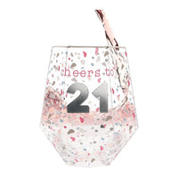 Cheers to 21 Geometric Glass