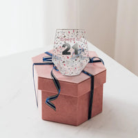 Cheers to 21 Geometric Glass