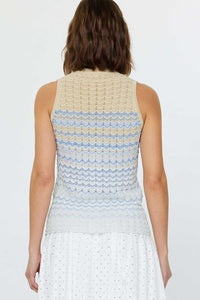 Chevron Stripe Knit Vest