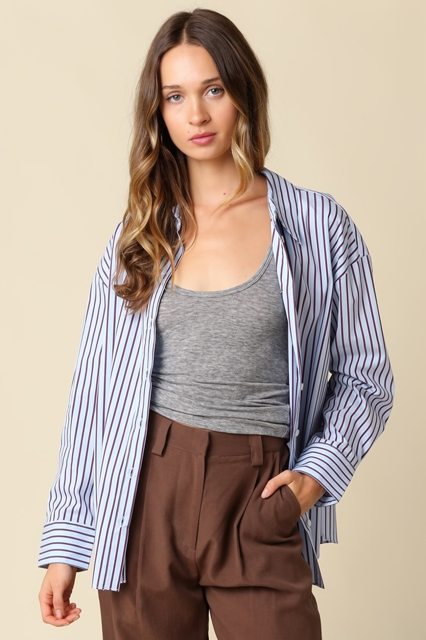 Clover Stripe Oversized Shirt