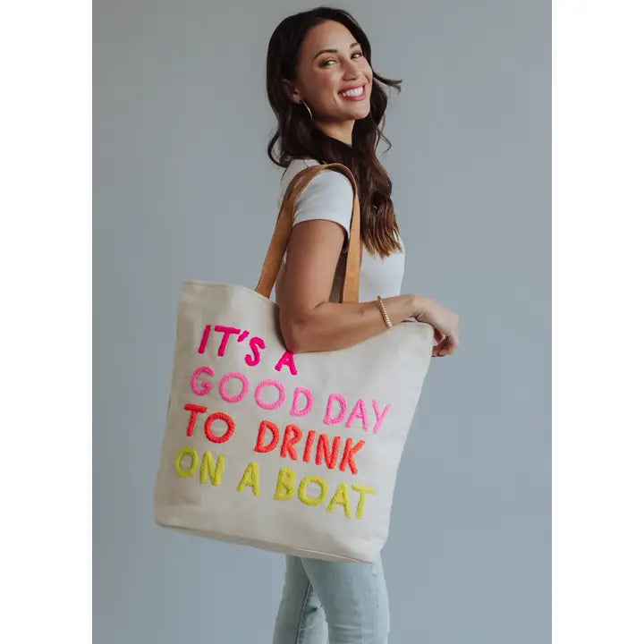 Drink on A Boat Tote