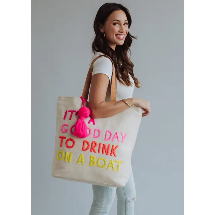 Drink on A Boat Tote