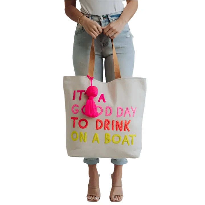 Drink on A Boat Tote