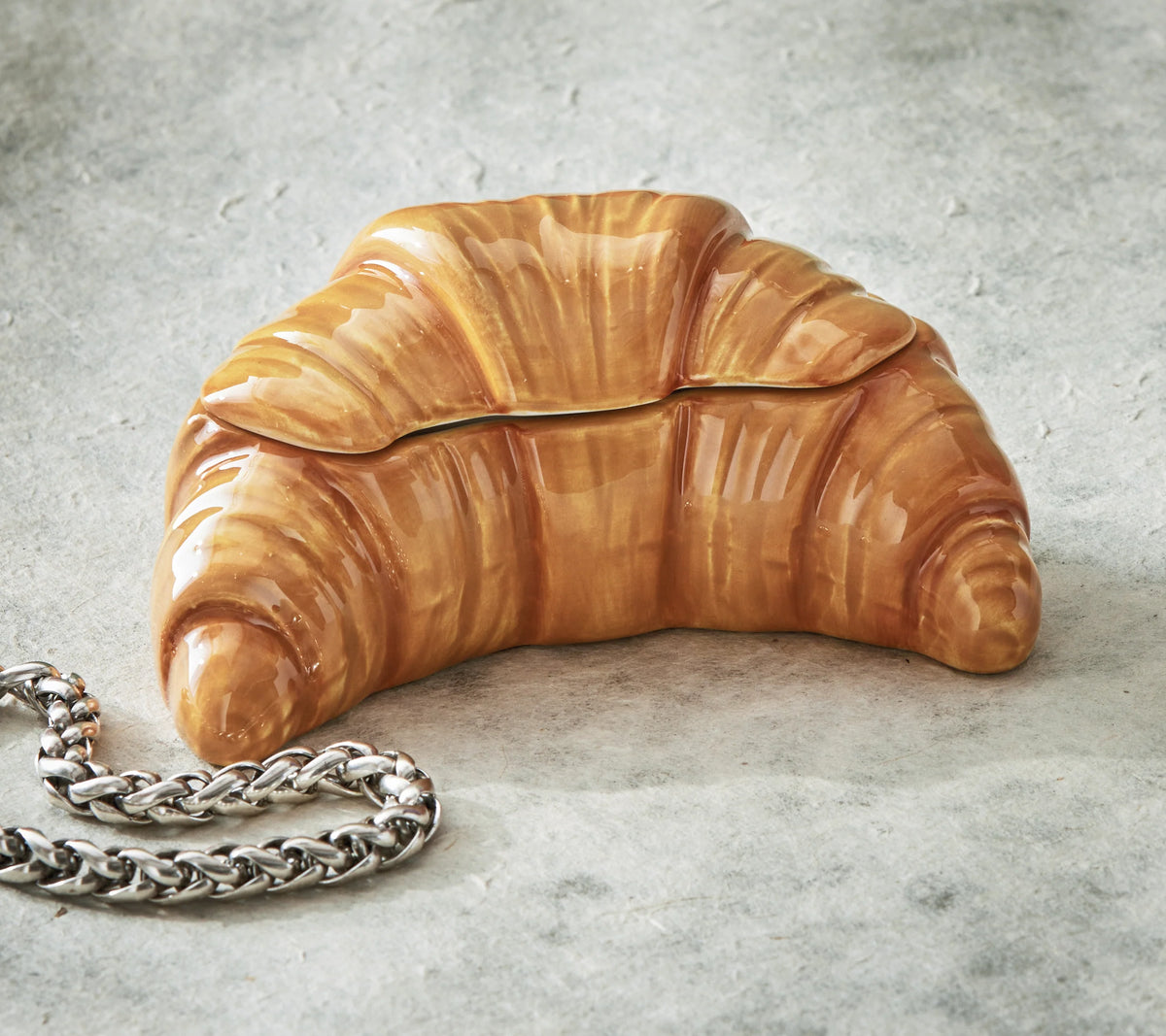 Croissant Lidded Trinket Dish