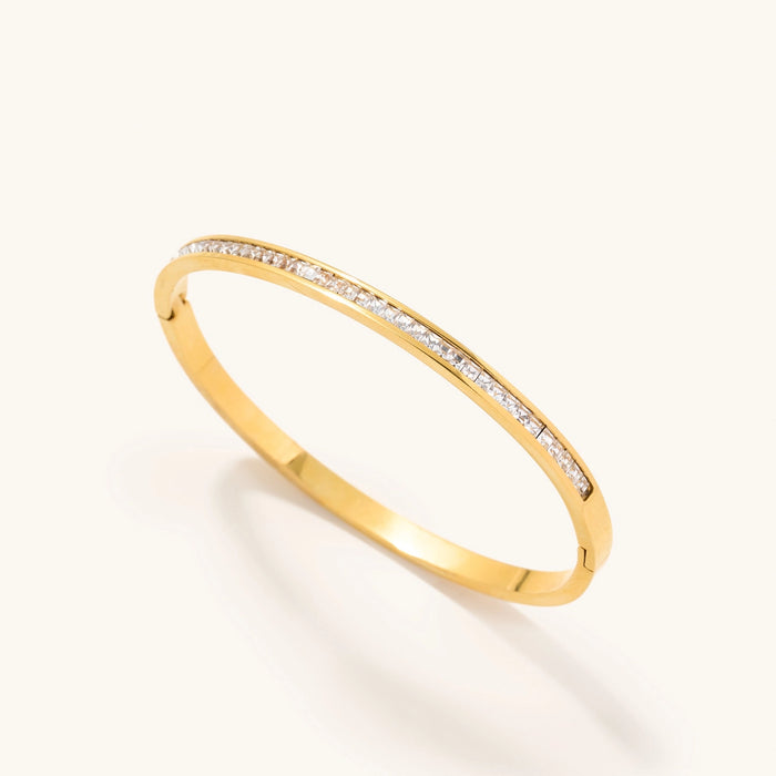 Stainless Steel Crystal Bangle