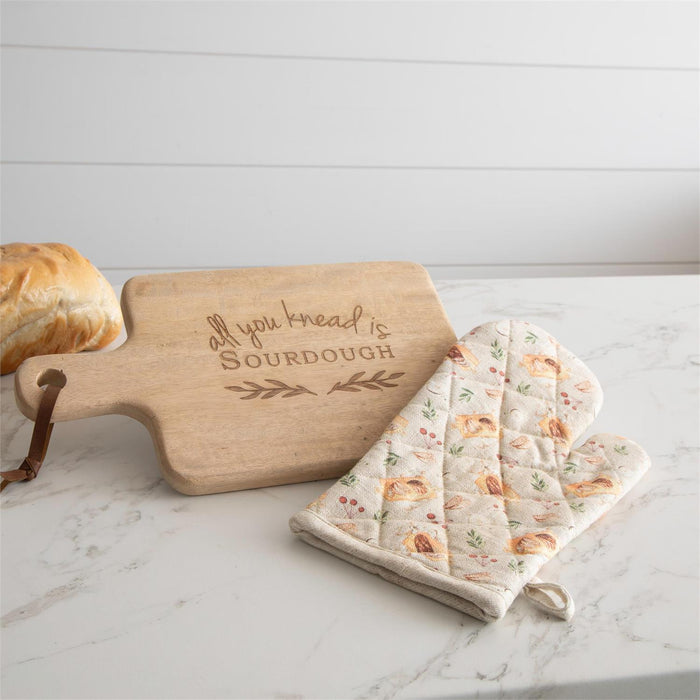 Cutting Board and Oven Mitt Gift Set