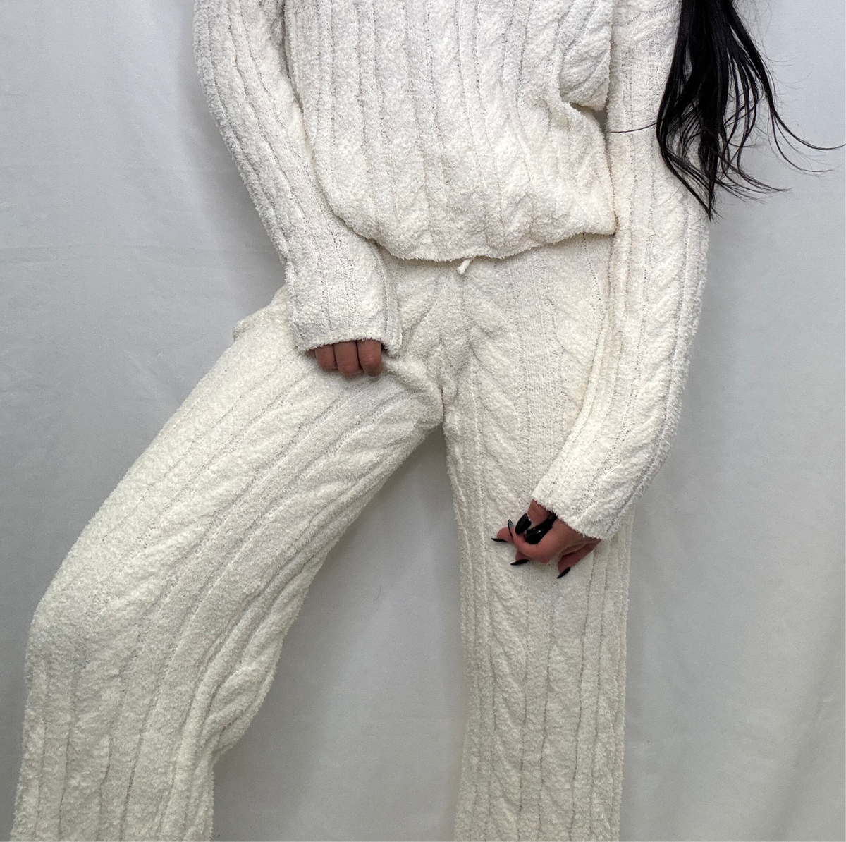 Paige Cable Knit Pant Sea Salt