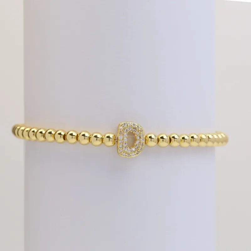 Pave Stretch Initial Bracelet