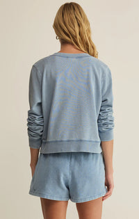 Daily Knit Denim Cardigan Ocean Air Indigo