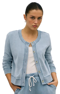 Daily Knit Denim Cardigan Ocean Air Indigo