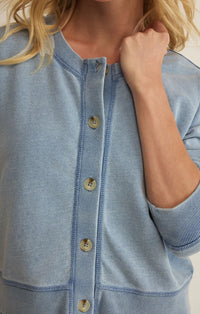 Daily Knit Denim Cardigan Ocean Air Indigo