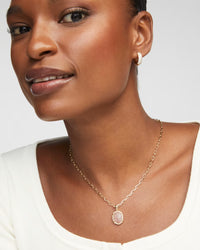 Daphne Pave Frame Pendant Necklace- Give Back Style