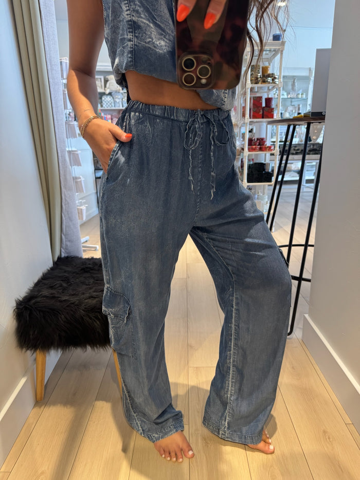 Denim Cargo Pant
