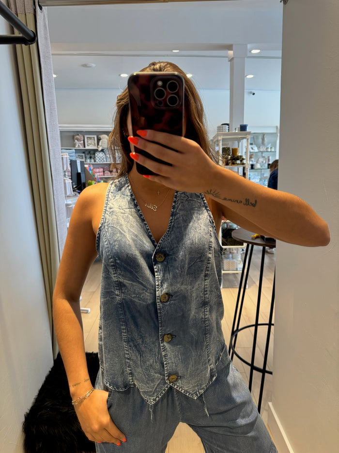 Denim Vest-FINAL SALE