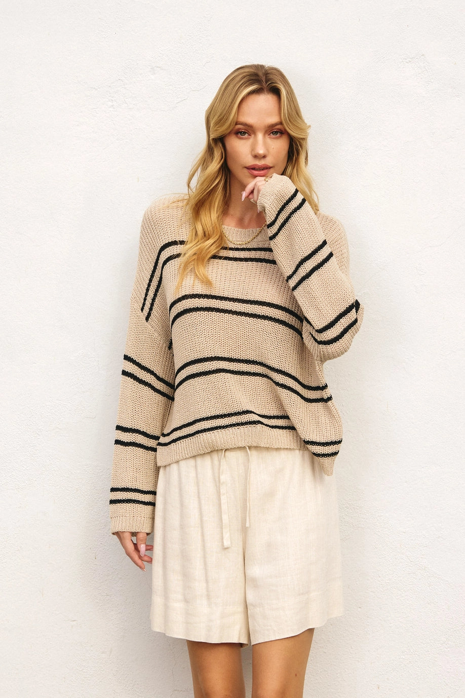 Striped Knit Sweater